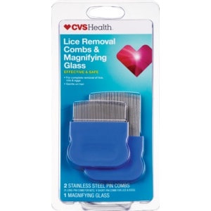 slide 1 of 1, CVS Health Lice Removal Combs And Magnifying Glass, 2 ct