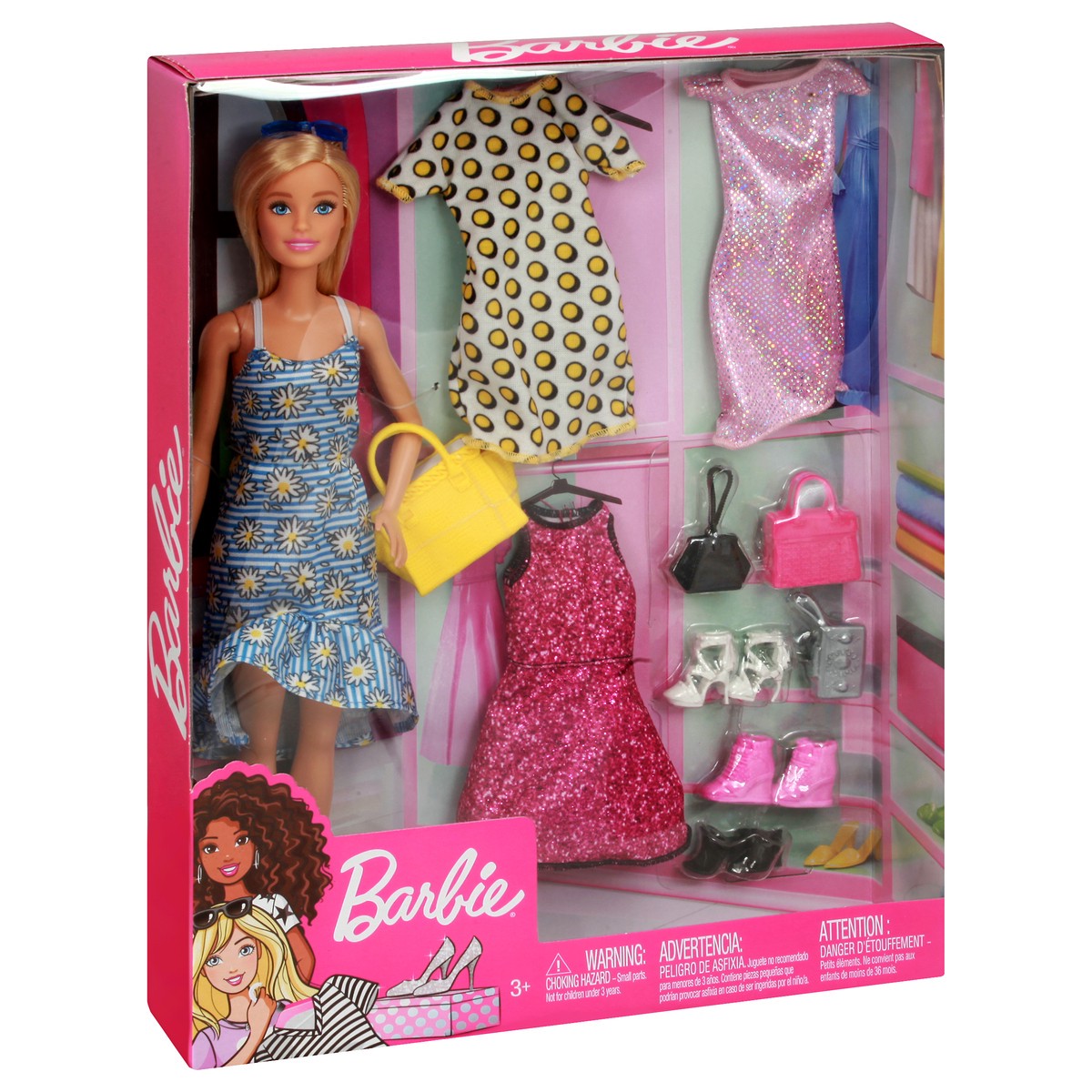 slide 2 of 9, Barbie Mattel Barbie Doll And Party Fashions Set, 1 ct