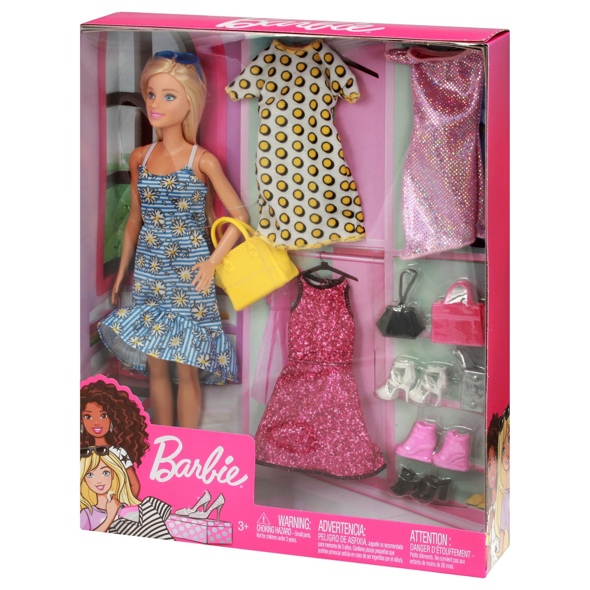 slide 3 of 9, Barbie Mattel Barbie Doll And Party Fashions Set, 1 ct