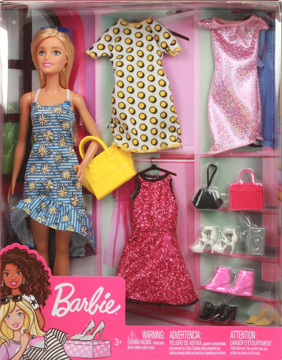 slide 6 of 9, Barbie Mattel Barbie Doll And Party Fashions Set, 1 ct