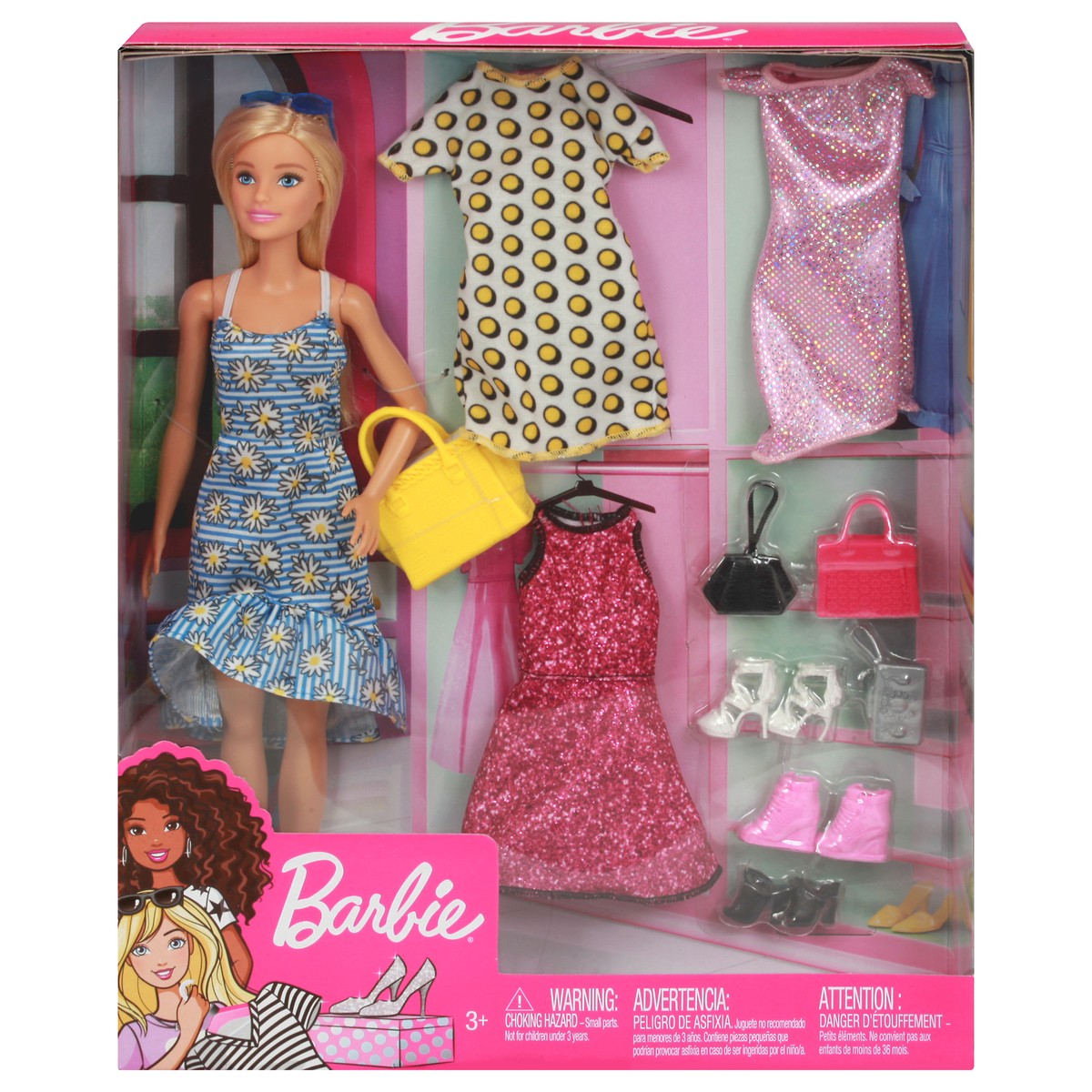 slide 1 of 9, Barbie Mattel Barbie Doll And Party Fashions Set, 1 ct