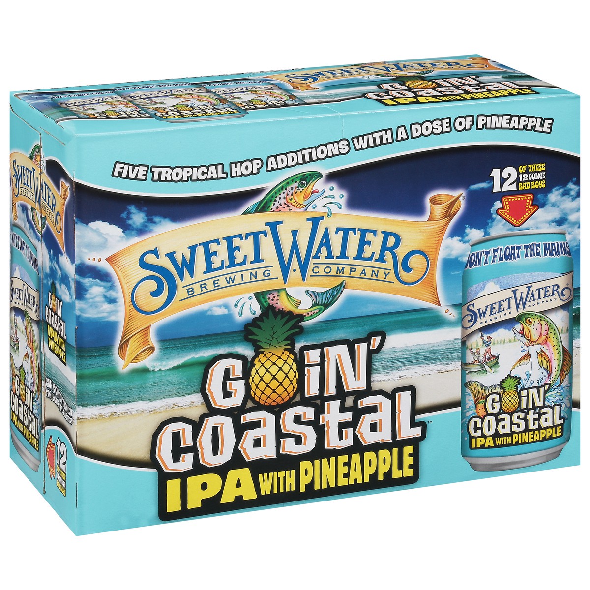 slide 2 of 9, SweetWater Brewing Company IPA Goin' Coastal Beer 12 - 12 oz Cans, 12 ct; 12 fl oz