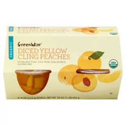 GreenWise Organic Diced Yellow Cling Peaches