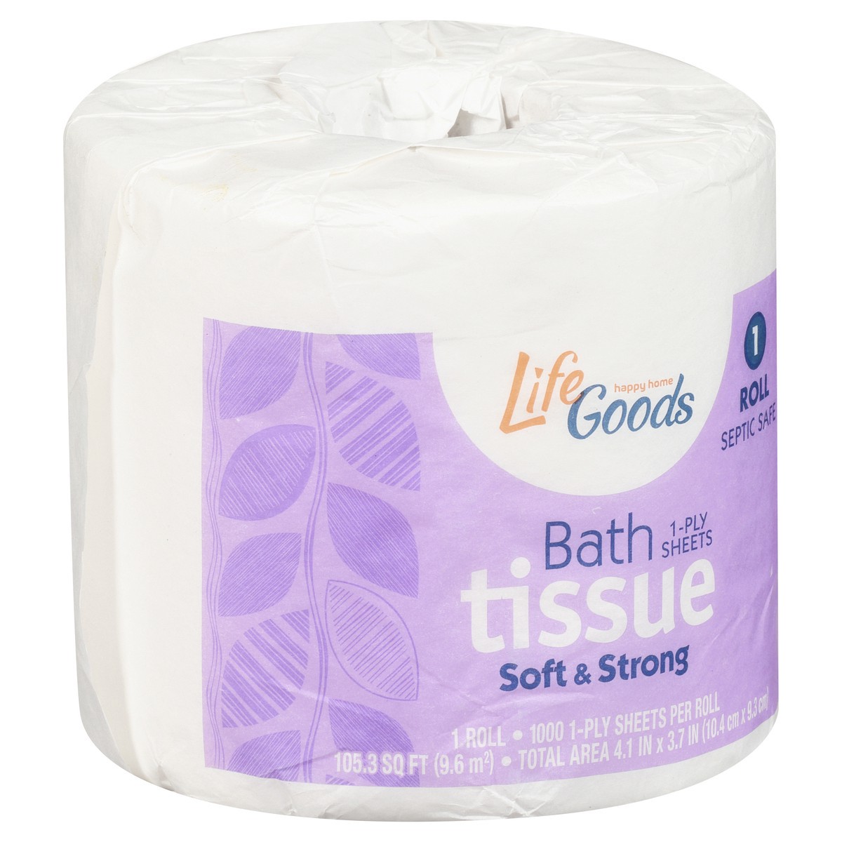 slide 3 of 11, Life Goods 1-Ply Sheets Soft & Strong Bath Tissue 1 ea, 1 ct