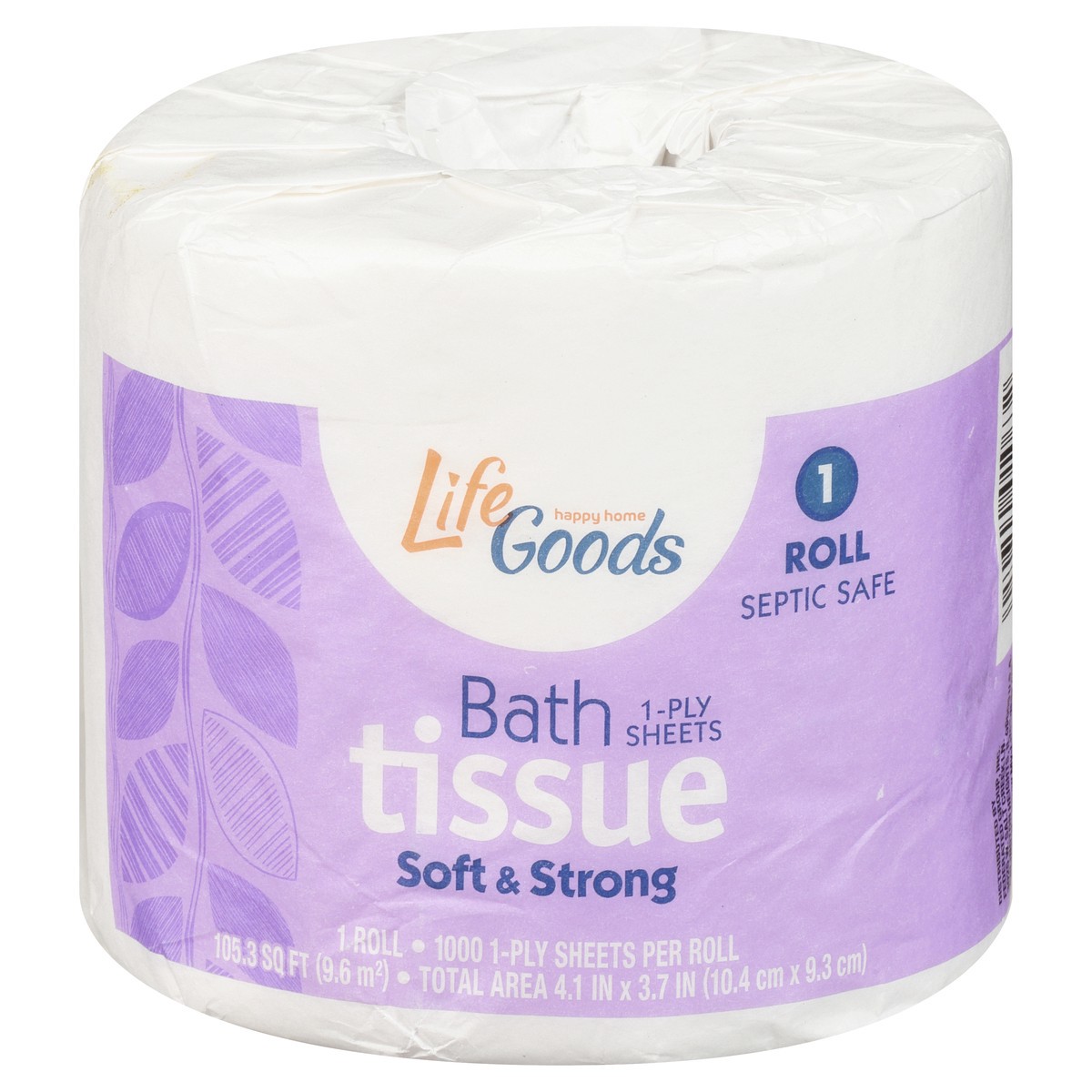 slide 8 of 11, Life Goods 1-Ply Sheets Soft & Strong Bath Tissue 1 ea, 1 ct