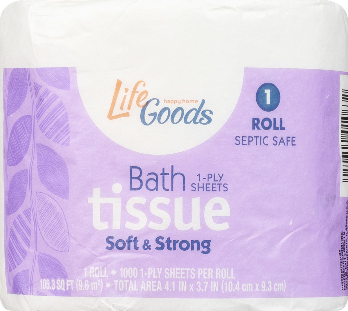 slide 5 of 11, Life Goods 1-Ply Sheets Soft & Strong Bath Tissue 1 ea, 1 ct