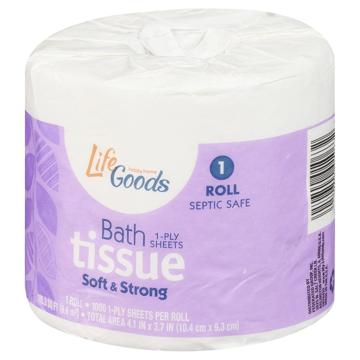 slide 6 of 11, Life Goods 1-Ply Sheets Soft & Strong Bath Tissue 1 ea, 1 ct