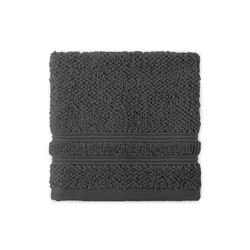 Room & Retreat Performance Textured Washcloth, 13 in x 13 in, Dark Gray
