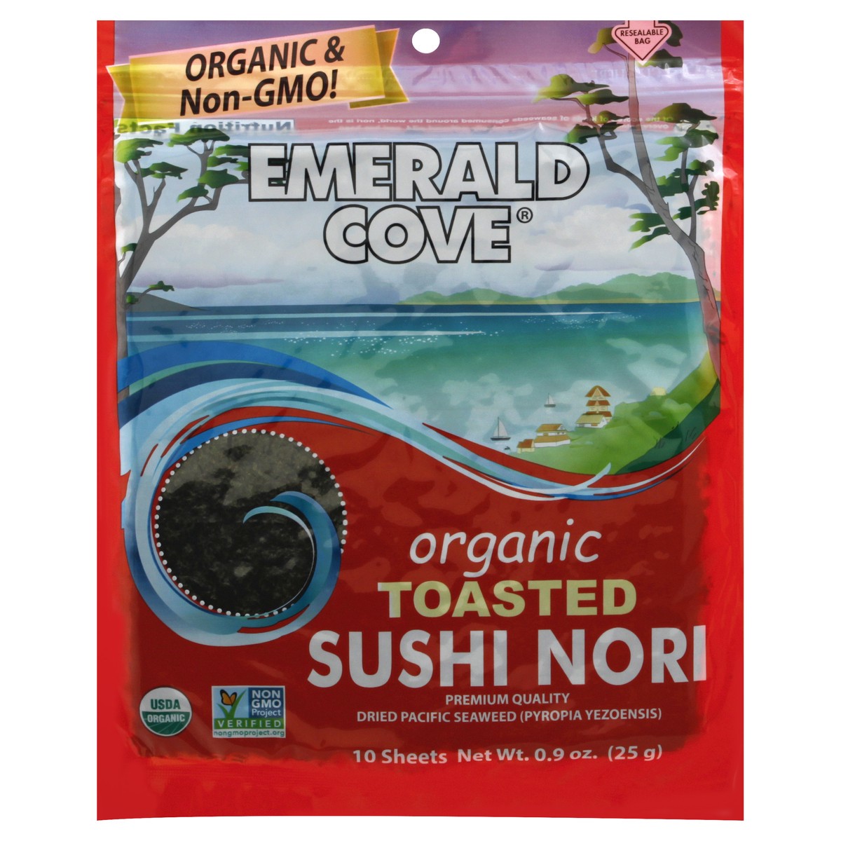 slide 2 of 13, Emerald Cove Sushi Nori Toasted Org, 10 ct