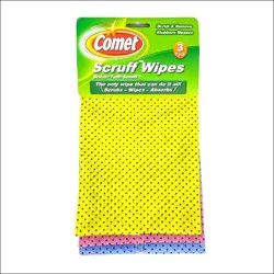 Comet Scruff Wipes, 3 pk