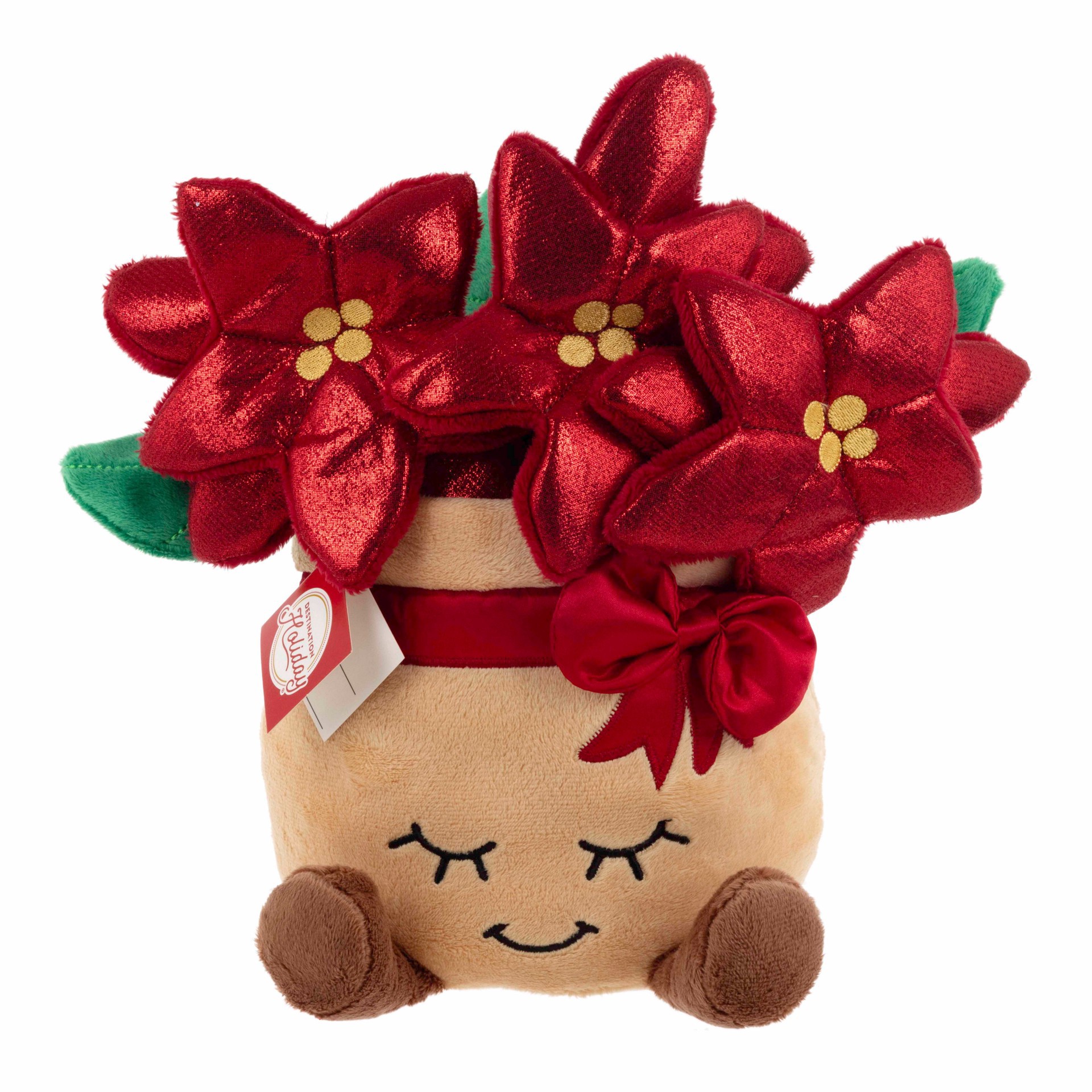 slide 1 of 1, Destination Holiday Poinsettia Christmas Plush, 10 in