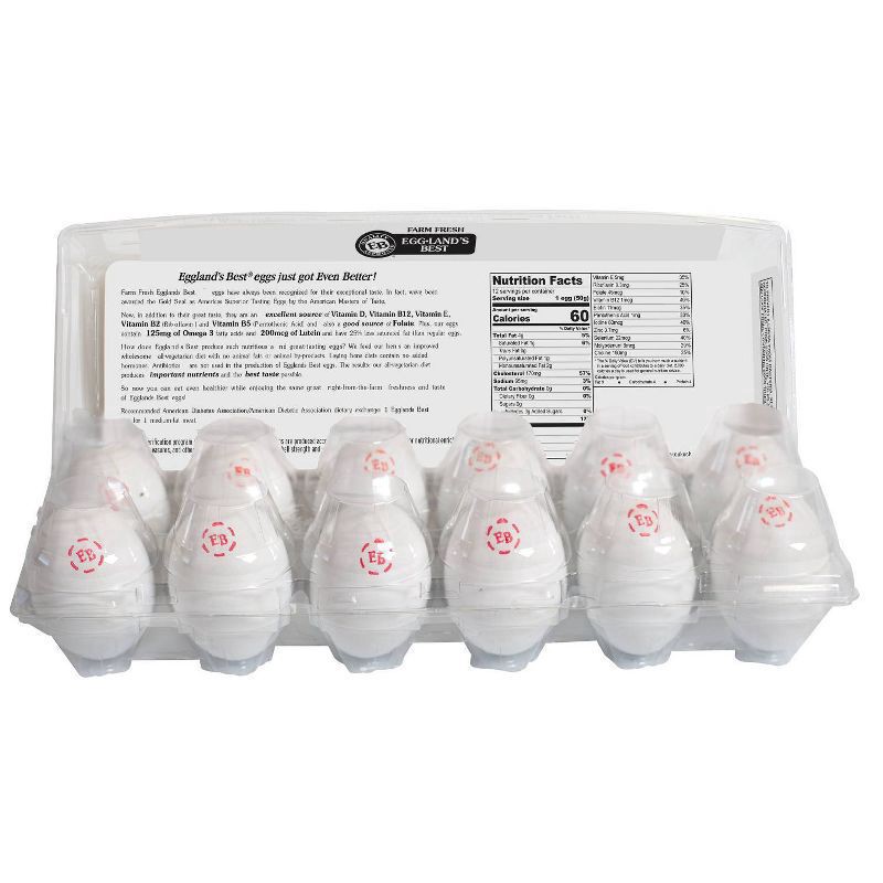 slide 5 of 5, Eggland's Best Large White Cage Free Eggs 12 Ea, 12 ct