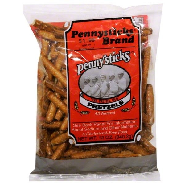 slide 1 of 1, Pennysticks Pretzels Salted, 12 oz