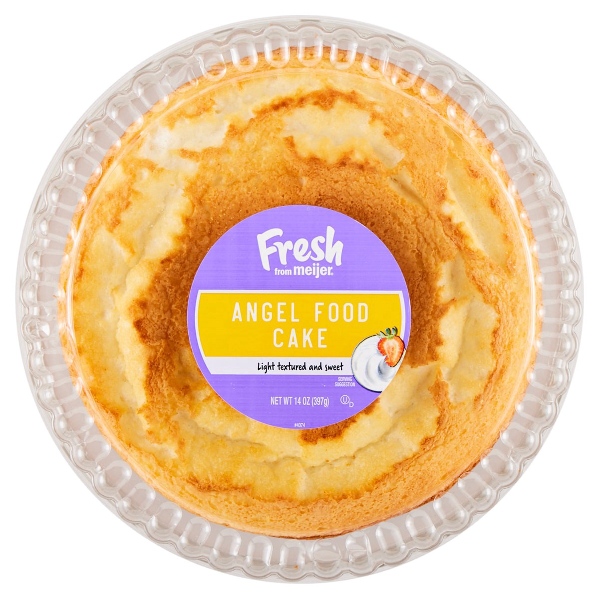 slide 1 of 17, FRESH FROM MEIJER Angel Food Ring Cake, 14 oz