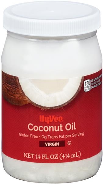 slide 1 of 1, Hy-vee Virgin Coconut Oil, 14 fl oz