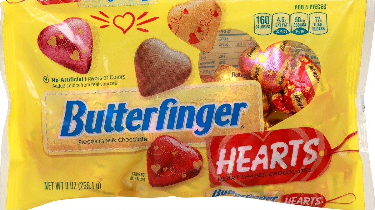 slide 6 of 8, Butterfinger Heart Shaped Chocolates 9 oz, 9 oz