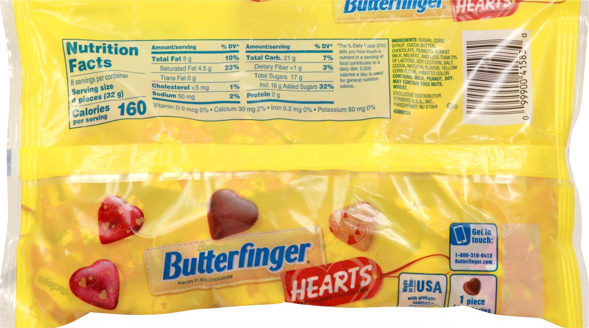 slide 5 of 8, Butterfinger Heart Shaped Chocolates 9 oz, 9 oz