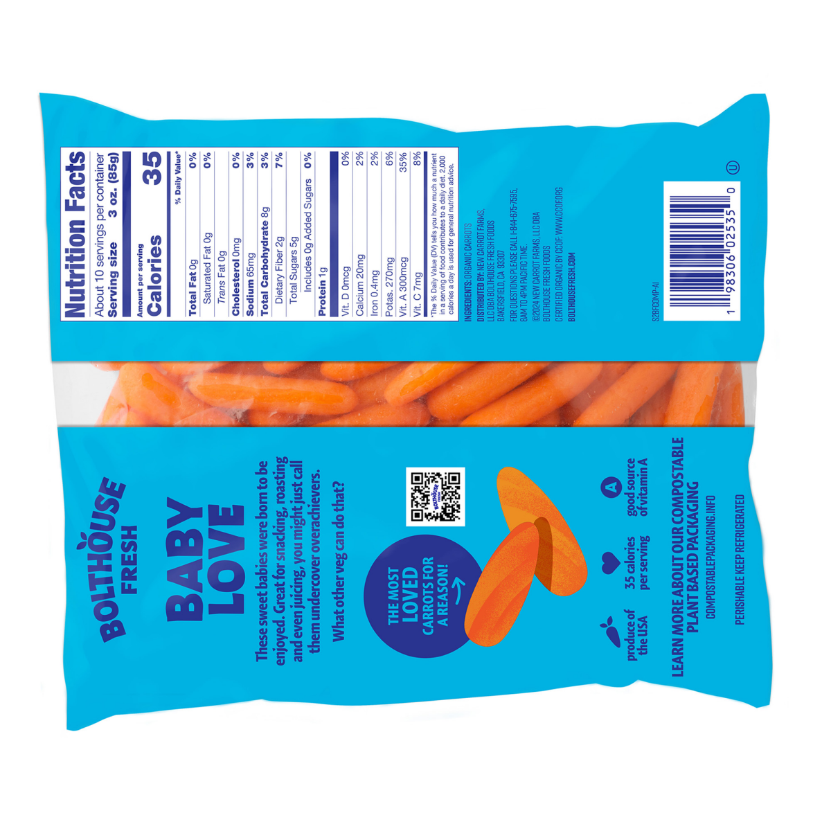 slide 5 of 5, Baby Cut Carrots, 2 lb, 2 lb