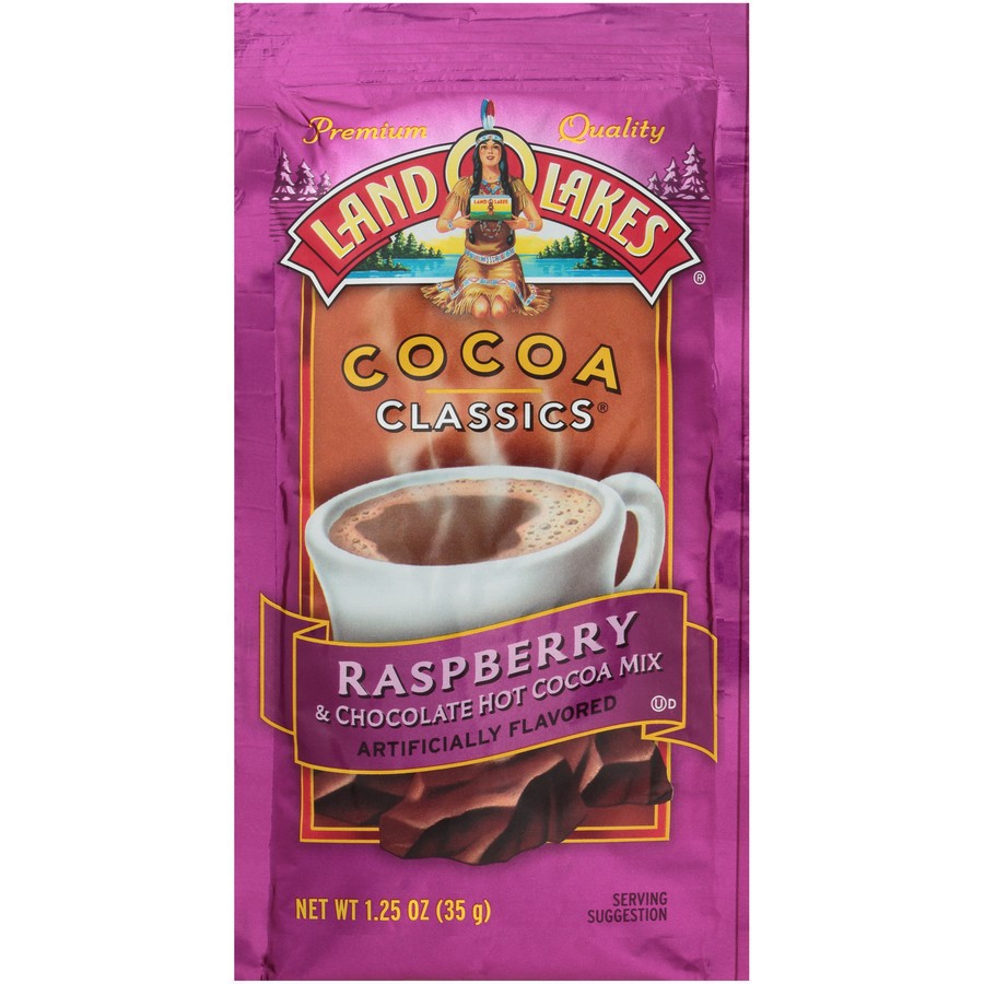 slide 1 of 1, Land O'Lakes Cocoa Classic Chocolate Raspberry, 1.25 oz