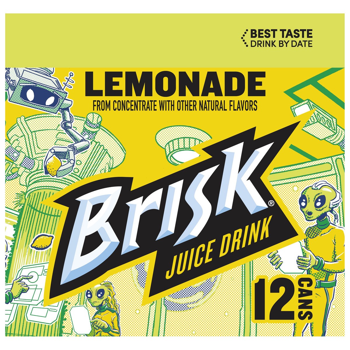 slide 7 of 9, Brisk Lemonade, 12 ct; 12 fl oz