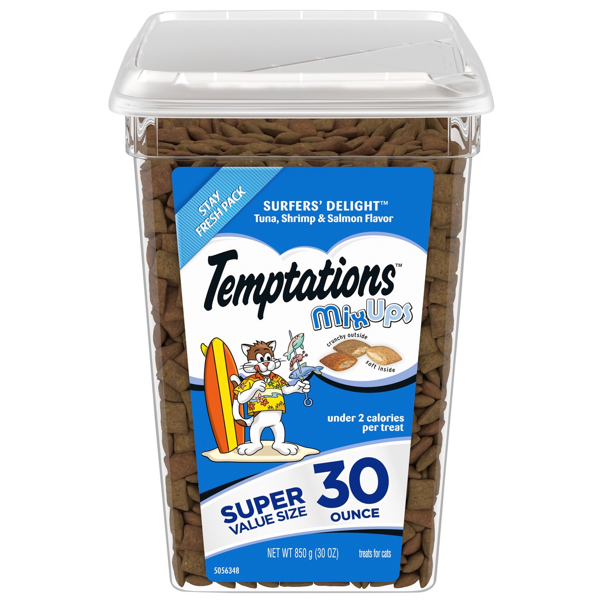 slide 1 of 3, Temptations Mix Ups Surfers Delight Cat Treats with Shrimp Tuna and Salmon - 30oz, 30 oz