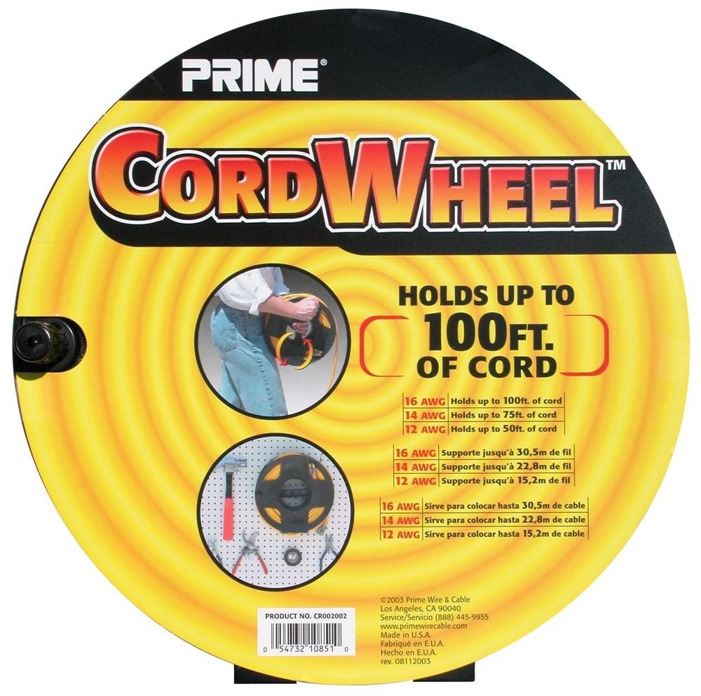 slide 1 of 1, Prime Wire & Cable Cord Wheel - Black, 1 ct