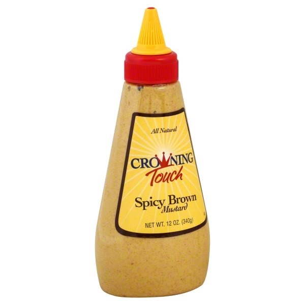 slide 1 of 1, Crowning Touch Mustard Spicy Brown, 12 oz
