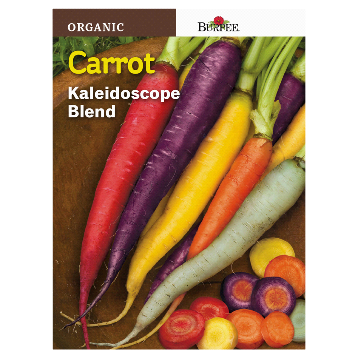 slide 1 of 1, Burpee Organic Carrot, Kaleidoscope Blend, 1 ct