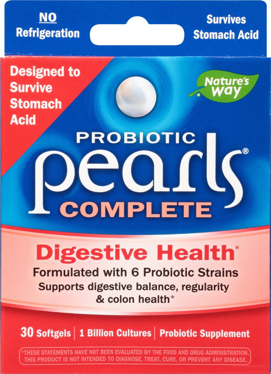 slide 2 of 9, Nature's Way Probiotic Pearls Complete Probiotic Supplement 30 Softgels, 30 ct