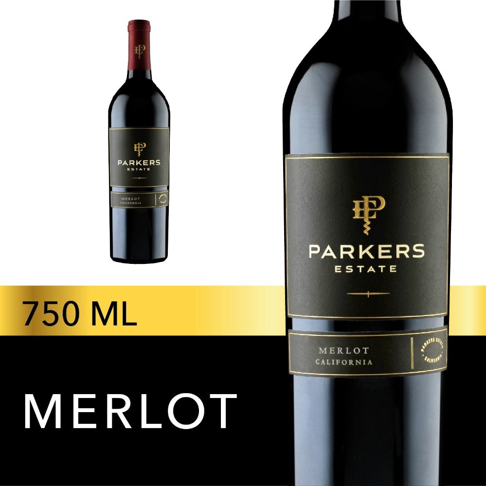 slide 3 of 6, Parker's Parkers Estate Merlot, 750 ml