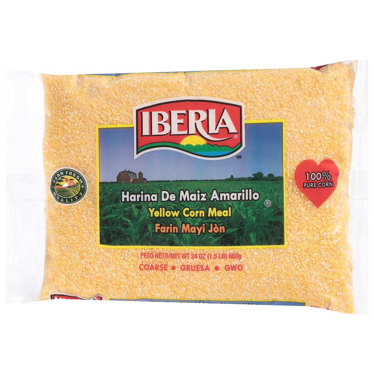 slide 9 of 13, Iberia Coarse Yellow Corn Meal - 24 oz, 24 oz