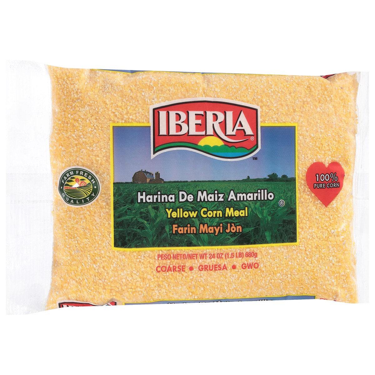 slide 7 of 13, Iberia Coarse Yellow Corn Meal - 24 oz, 24 oz