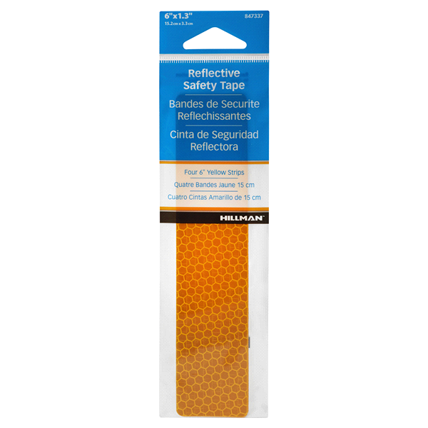 slide 1 of 1, Hillman Yellow Reflective Tape, 1 ct