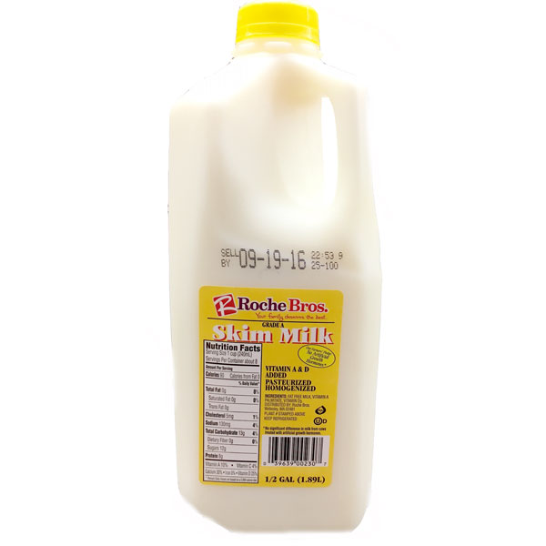 slide 1 of 1, Roche Bros. Natural Milk Fat Free Skim, 64 fl oz