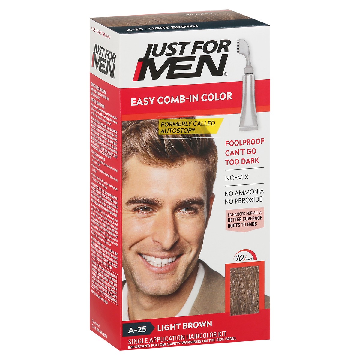 slide 3 of 13, Just For Men Light Brown Autostop Hair Color, 1 ct