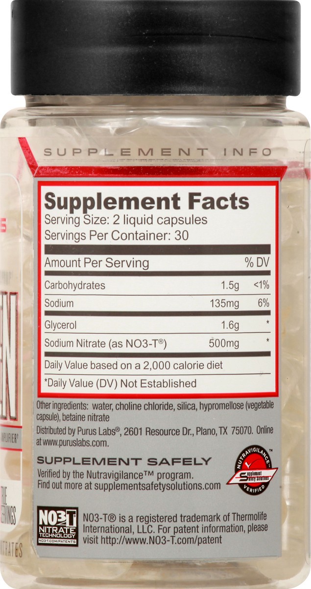 slide 9 of 12, Purus Noxygen Preworkout Accelartor Capsules, 60 ct