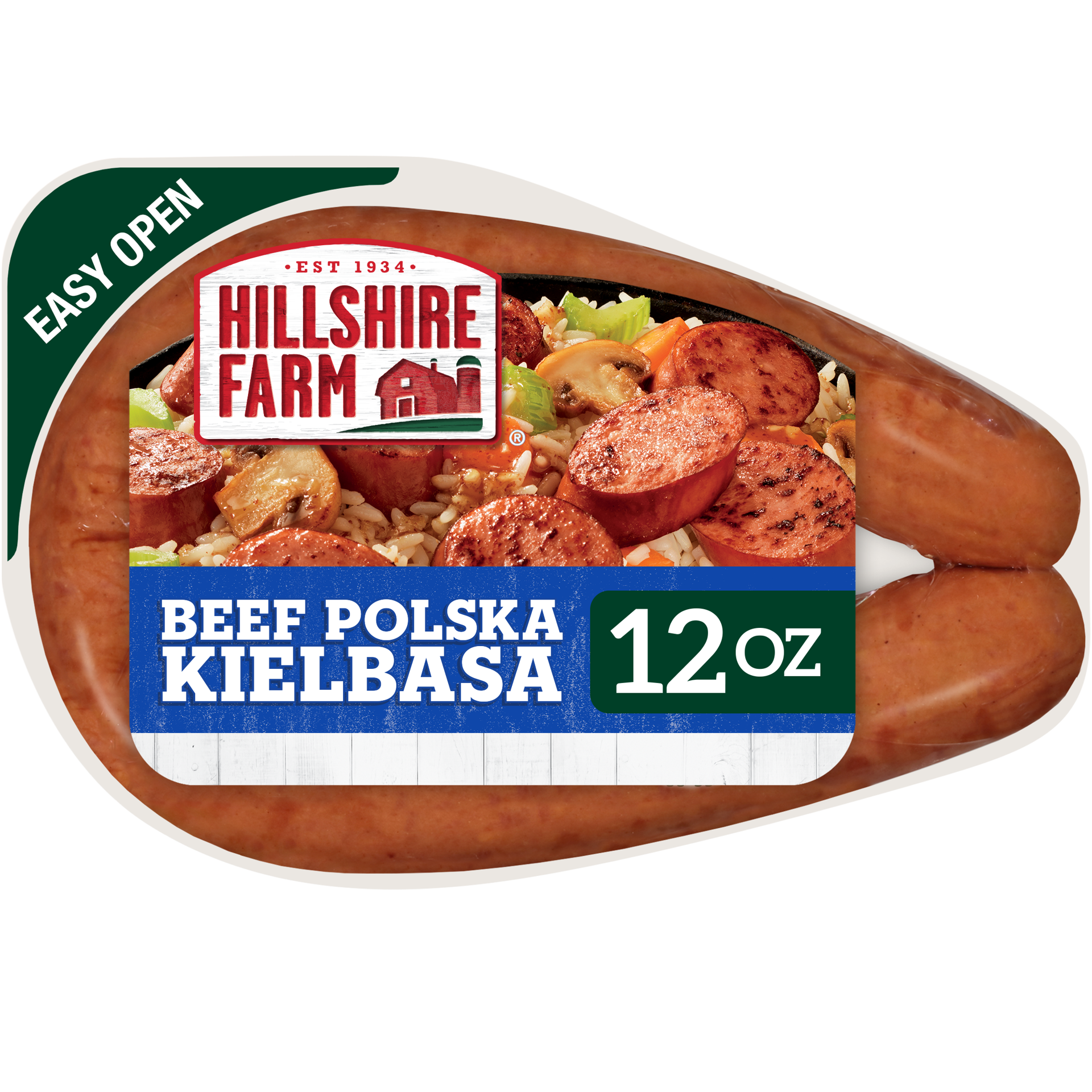 slide 1 of 3, Hillshire Farm Beef Polska Kielbasa Smoked Sausage, 12 oz., 340.19 g