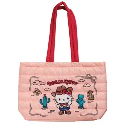 Sanrio Western Hello Kitty Puff Travel Tote Bag