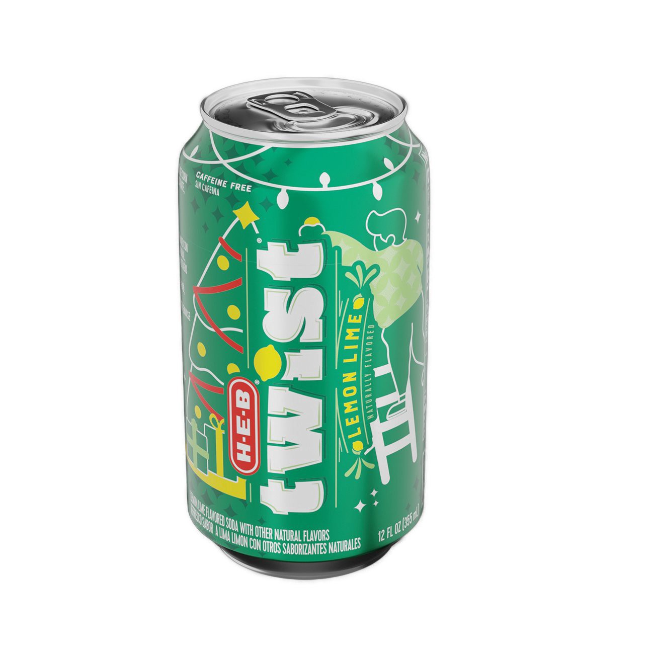 slide 1 of 1, H-E-B Twist Soda, 12 oz