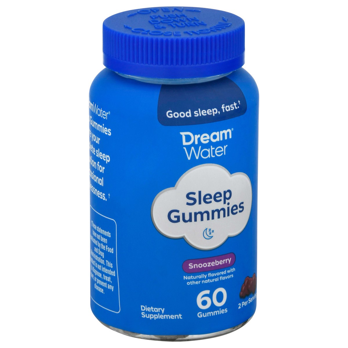 slide 5 of 9, Dream Water Snoozeberry Sleep Gummies 60 ea, 60 ct