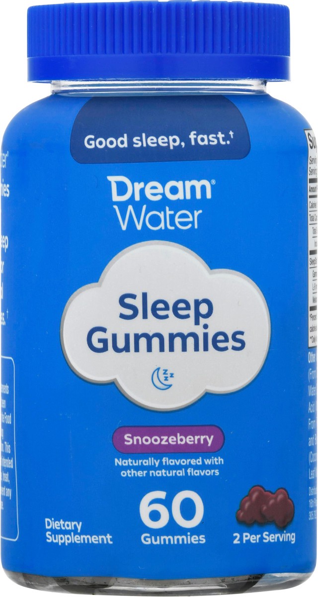 slide 1 of 9, Dream Water Snoozeberry Sleep Gummies 60 ea, 60 ct