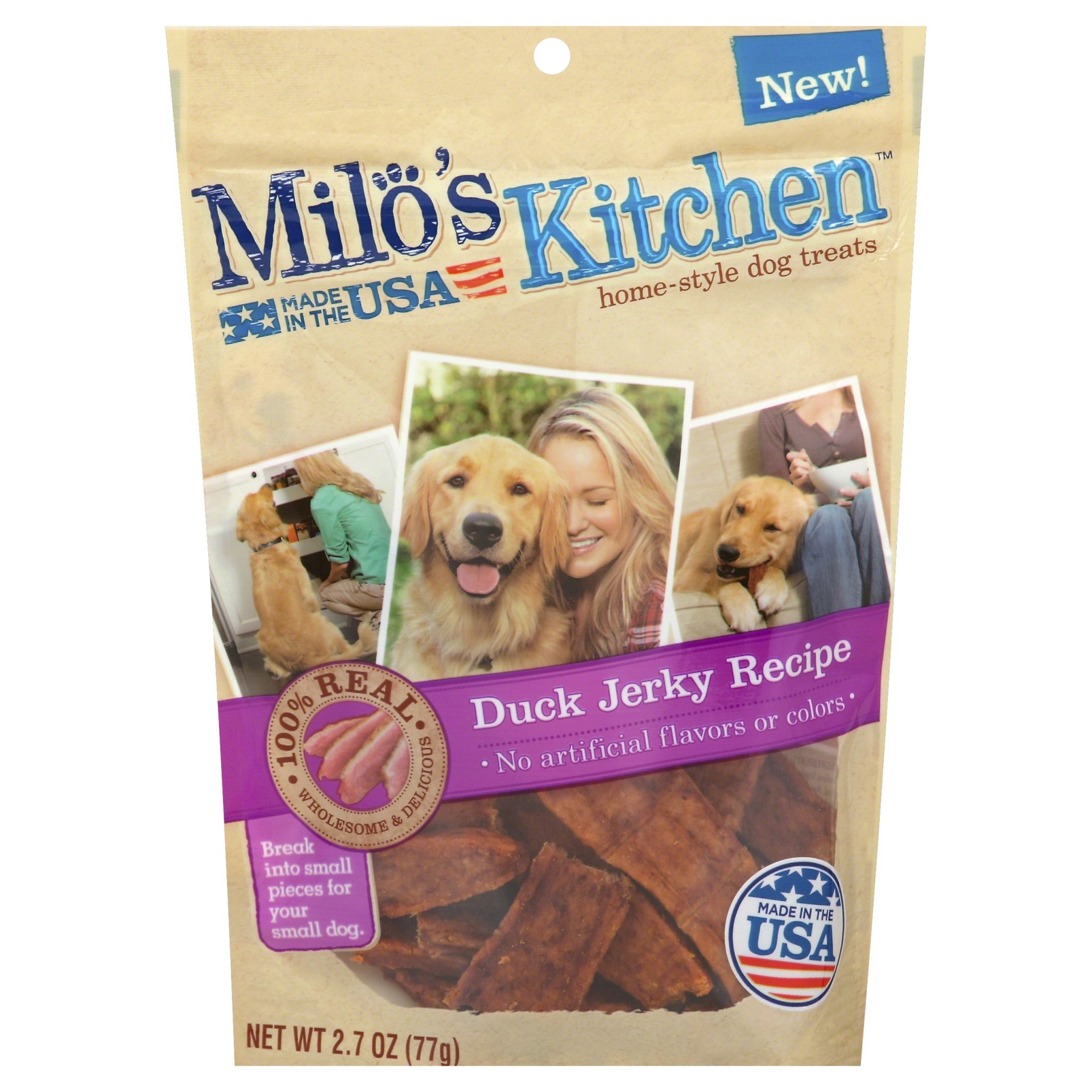 slide 1 of 1, Milo's Kitchen Duck Jerky, 2.7 oz