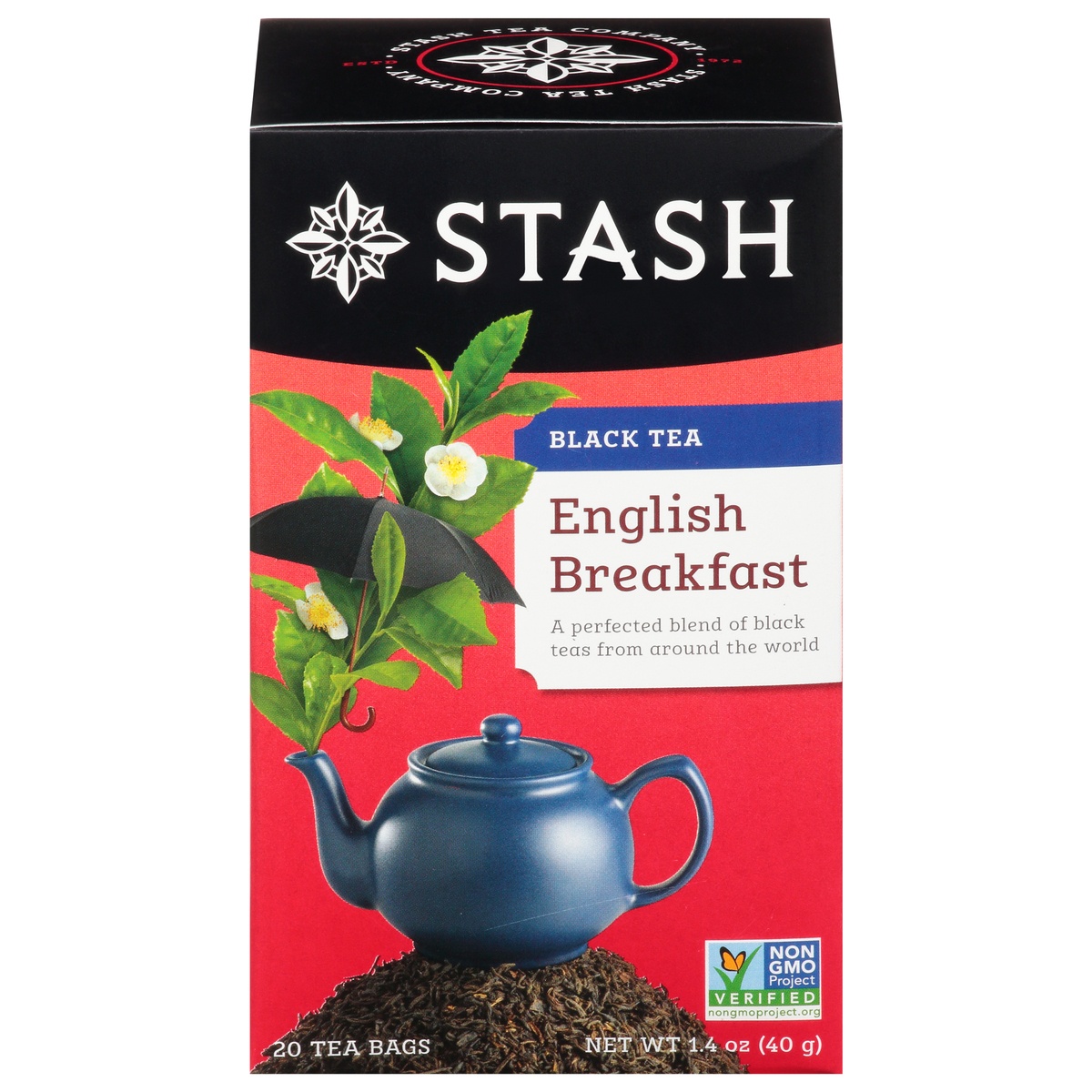 slide 1 of 1, Stash Tea Bags English Breakfast Black Tea 20 ea, 