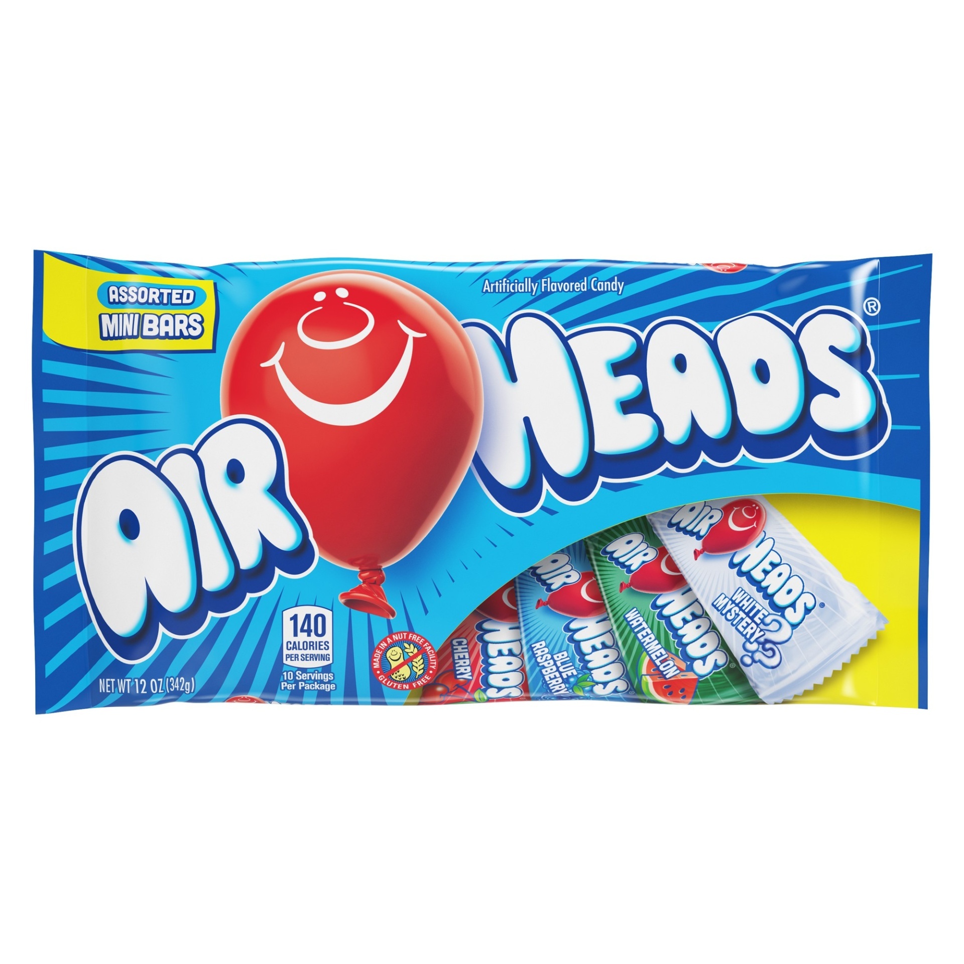 slide 1 of 1, Airheads Mini Assorted Candy Bars, 9 ct