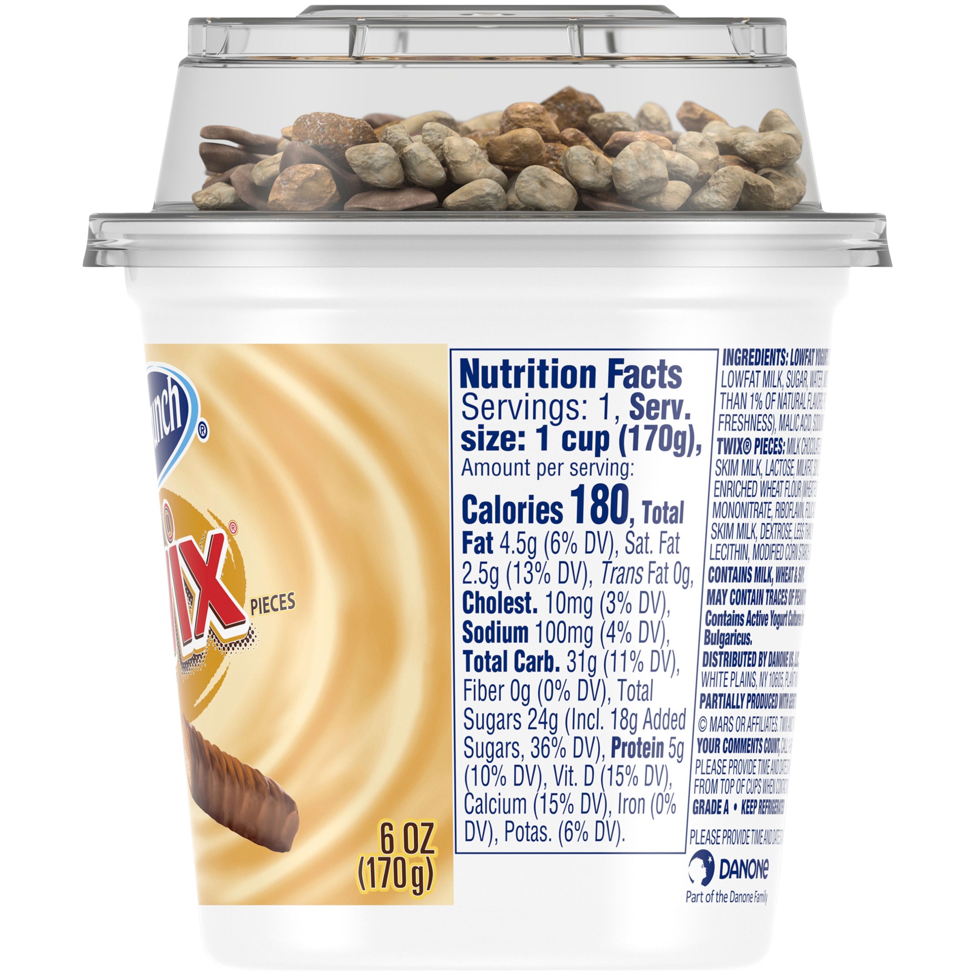 Yocrunch Low Fat Vanilla With Twix Yogurt 6 Oz Shipt