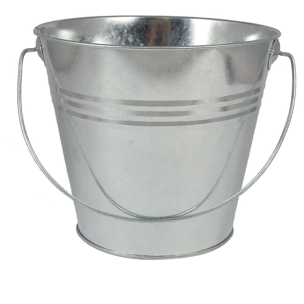 slide 1 of 1, HD Designs Outdoors Galvanized Bucket Citronella Candle - Silver, 24 oz