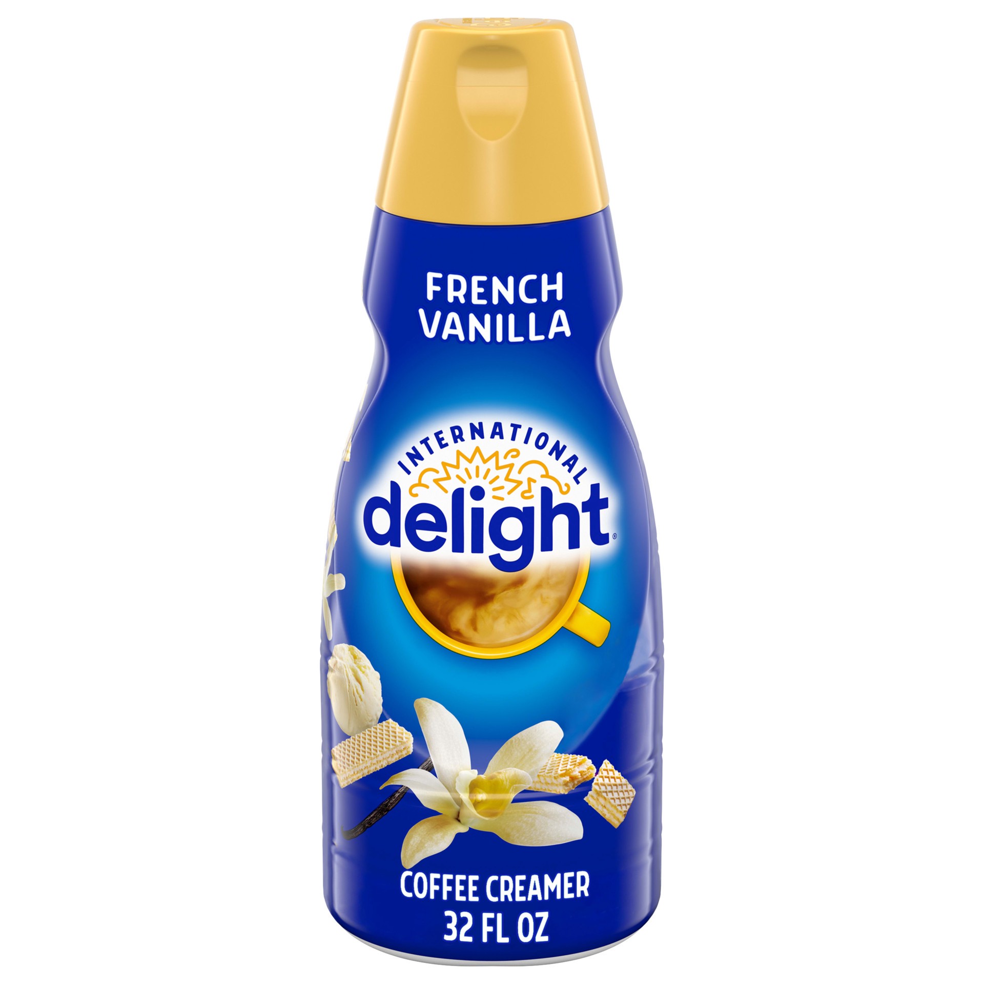 slide 1 of 5, International Delight Coffee Creamer, French Vanilla, Refrigerated Flavored Creamer, 32 FL OZ Bottle, 32 oz