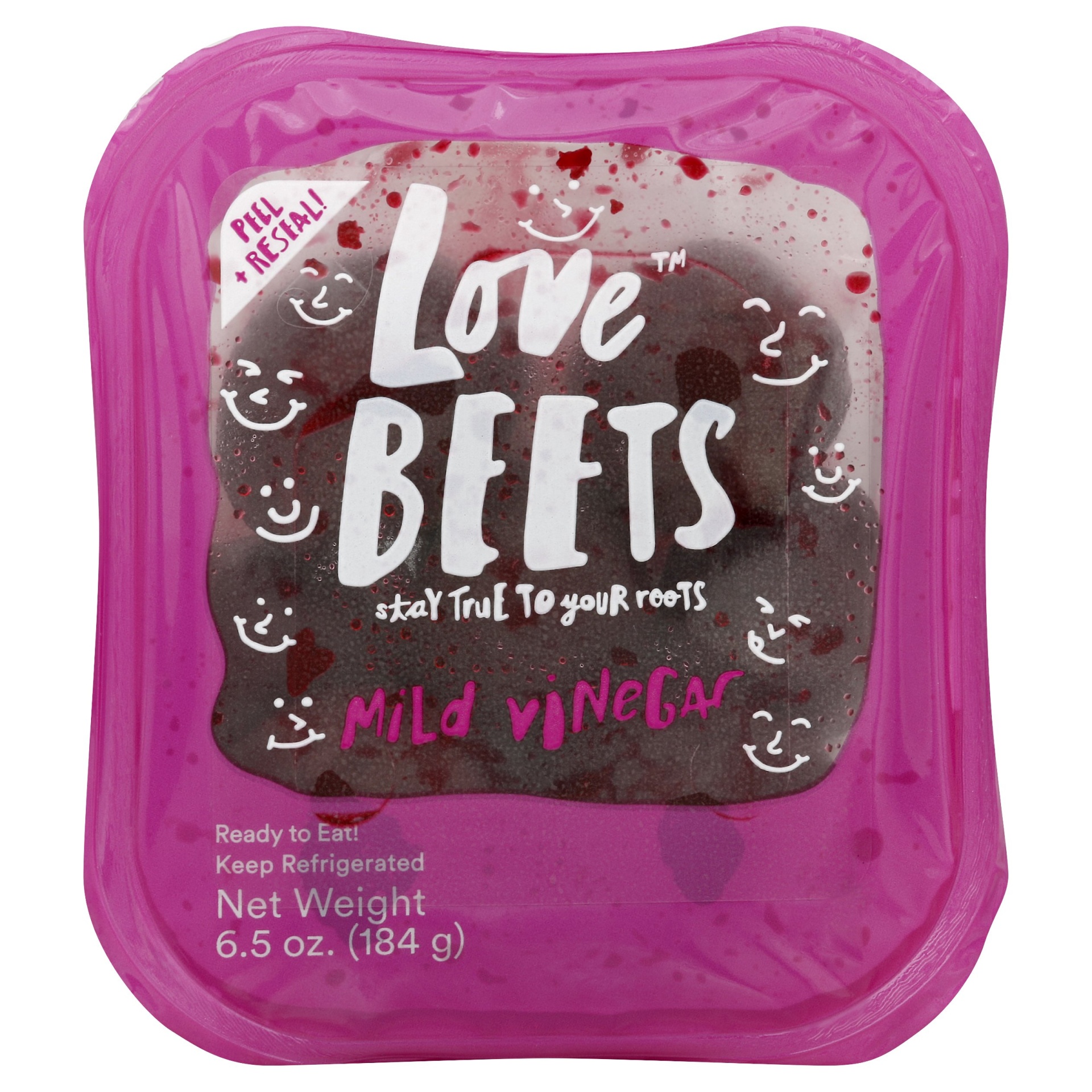 slide 1 of 1, Love Beets Peeled Beats in Mild Vinegar, 6.5 oz