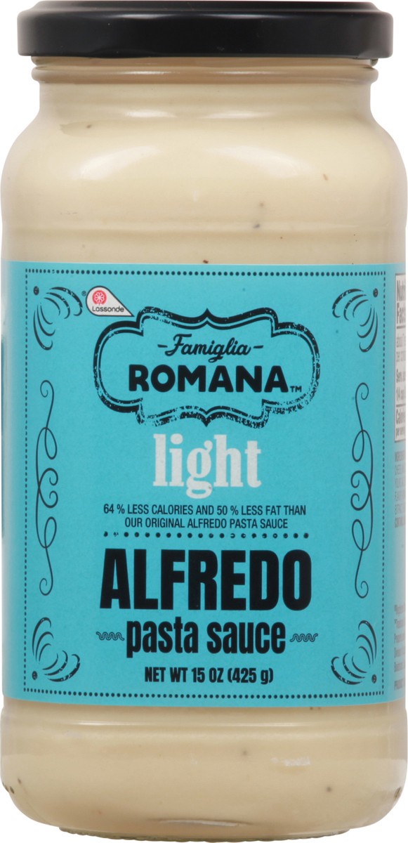 slide 6 of 13, Romana Famiglia Romana Light Alfredo Pasta Sauce, 15 oz