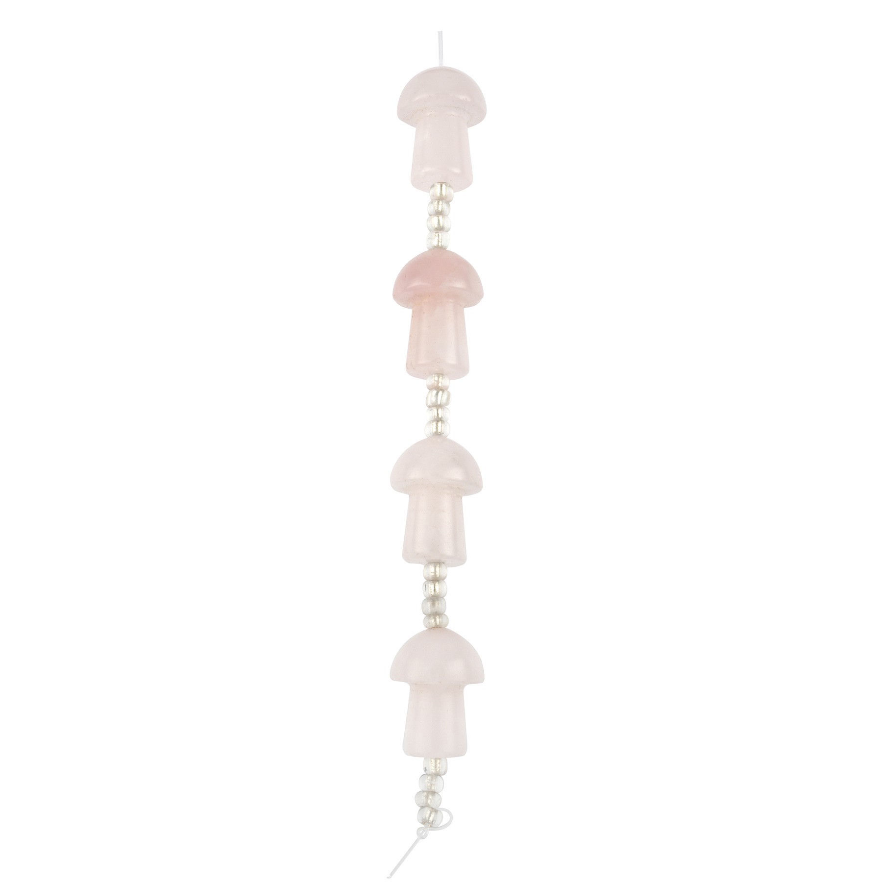 slide 3 of 3, Dyed Rose Quartz Mushroom Beads, 20mm By Bead Landing, 20 mm
